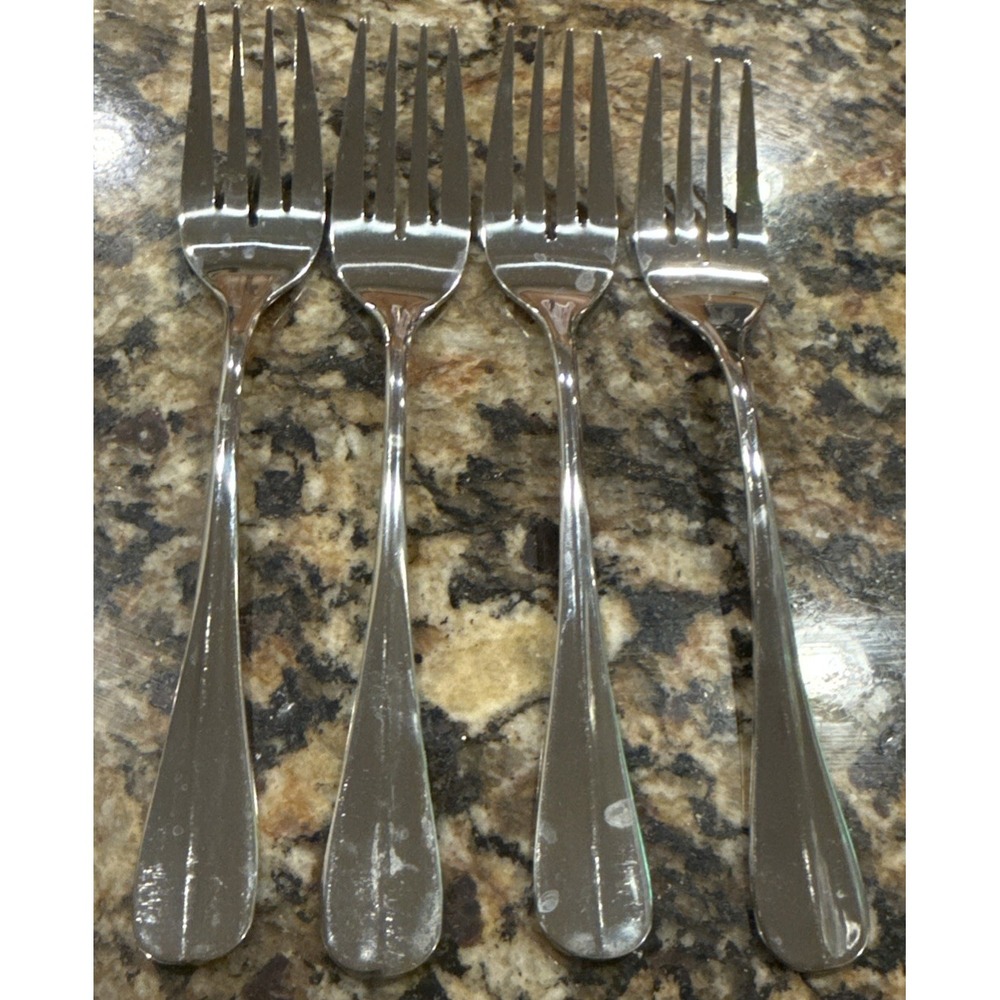 Oneida Baguette Stainless Steel 18/10 Salad Forks Fork Set Of 4